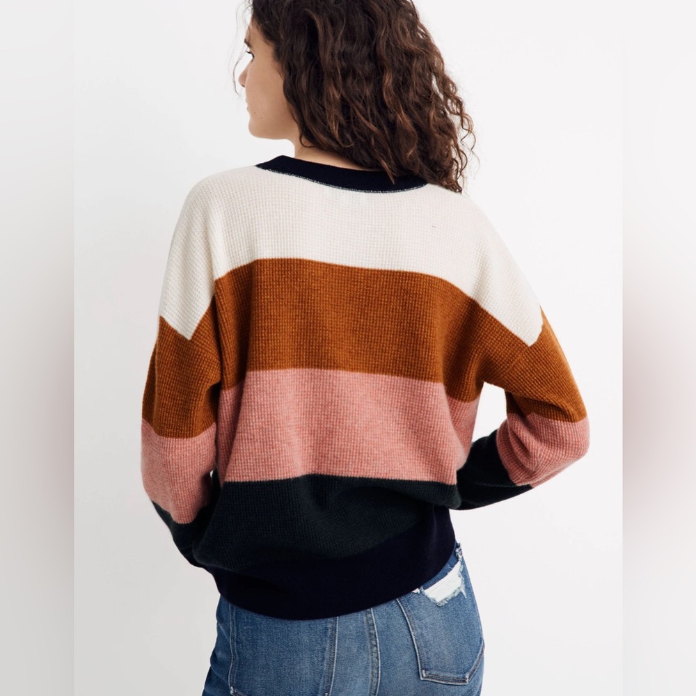 Madewell Cashmere Sweater in Vernon Stripe - Picture 3 of 3